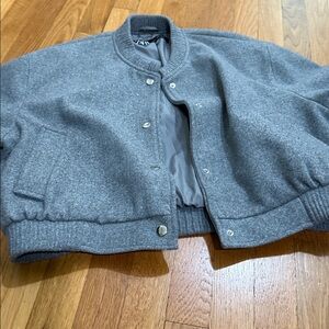 Gray Bomber Jacket